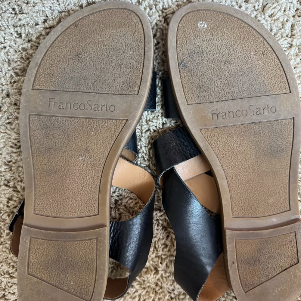 Franco Sarto Women's Leather Strappy Sandals Black. Size 10. Like New. - Picture 7 of 7